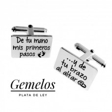 Gemelos Plata Padrino 1